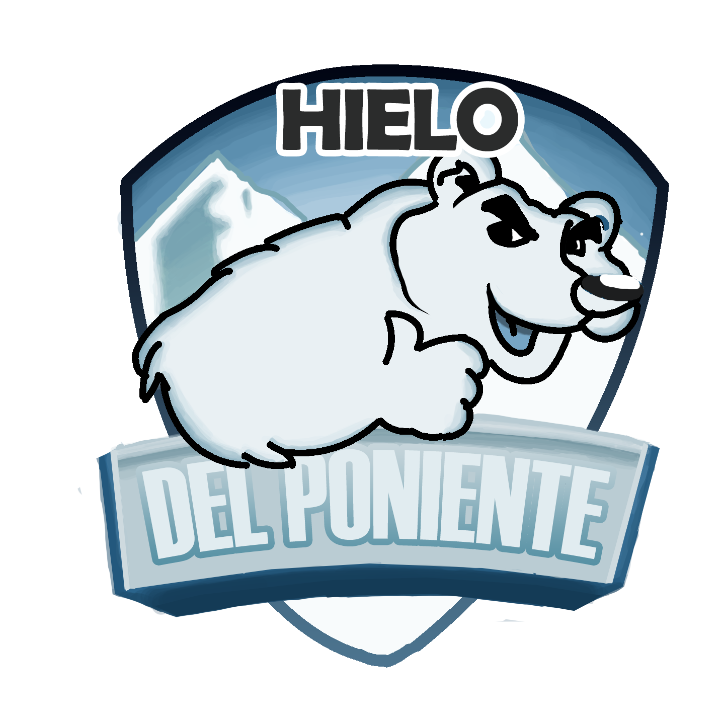 Logo de Hielo del Poniente, principal distribuidor de hielo norteño